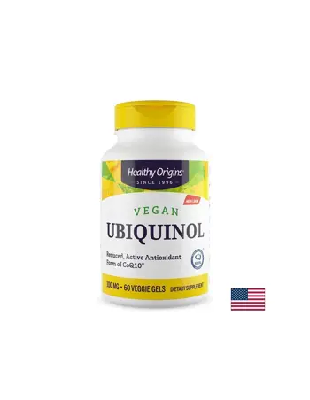 Healthy Origins Убиквинол Сърдечна функция и клетъчна енергия, 100 mg 60 софтгел капсули, веган