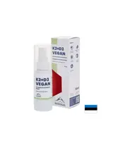 Веган витамини К2 (25 µg) + D3 (1000 IU) - Здраве за сърцето и костите, силен имунитет, Спрей за уста, 30 ml, 200 впръсквания