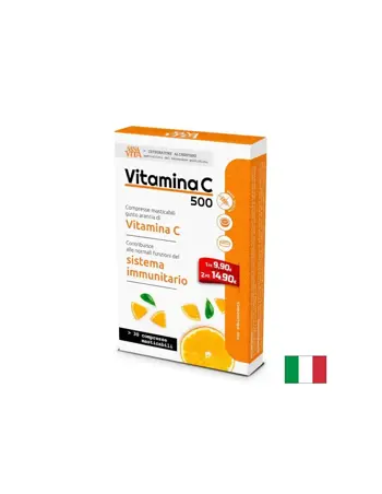 Sanavita Vitamina C 500 mg За силен имунитет и защита от настинка х 30 дъвчащи таблетки