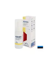 Витамини К2 (20 µg) + D3 (800 IU) - Здраве за сърцето и костите, силен имунитет, Спрей за уста, 30 ml, 200 впръсквания
