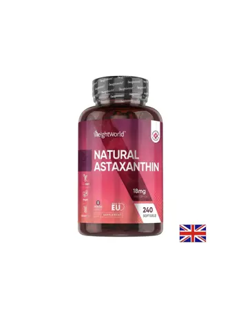 За зрението Астаксантин 18 mg (от микроводорасли) - Astaxanthin 240 капсули