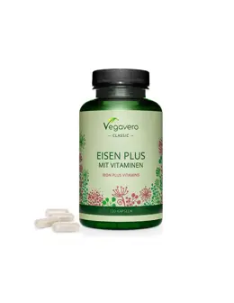 Vegavero Eisen Plus Mit Vitaminen Желязо + Витамини (С, В2,В6, В12 и фолиева киселина), 120 капсули