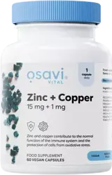 Osavi Zinc + Copper | L-OptiZinc® За имунитет и антиоксидантна защита х 60 веган капсули