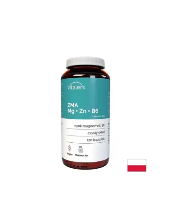 ZMA – Магнезий 240 mg + Цинк 15 mg + Витамин B6 10 mg - Възстановяване, сън и мускулна сила, 120 капсули
